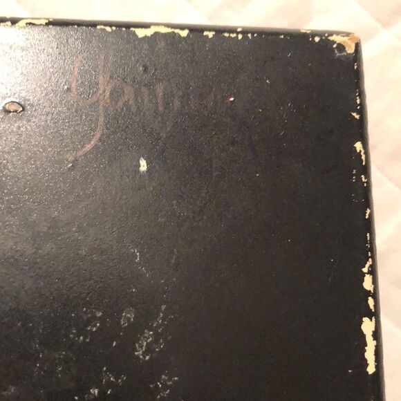 Dice Cube Black Ivory Shabby Shic Wooden Trinket Keepsake Box - Picture 9 of 13